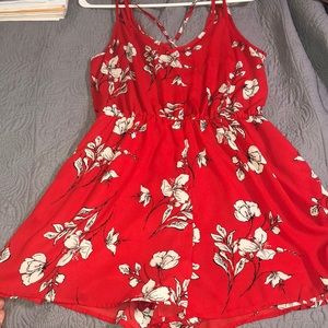 Red & White romper